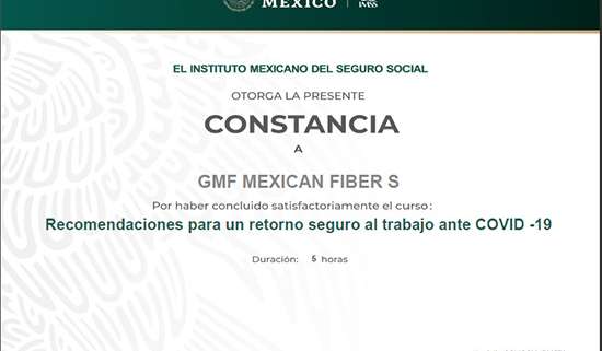 Mexican Fibers acatando las medidas sanitarias contra el COVID-19